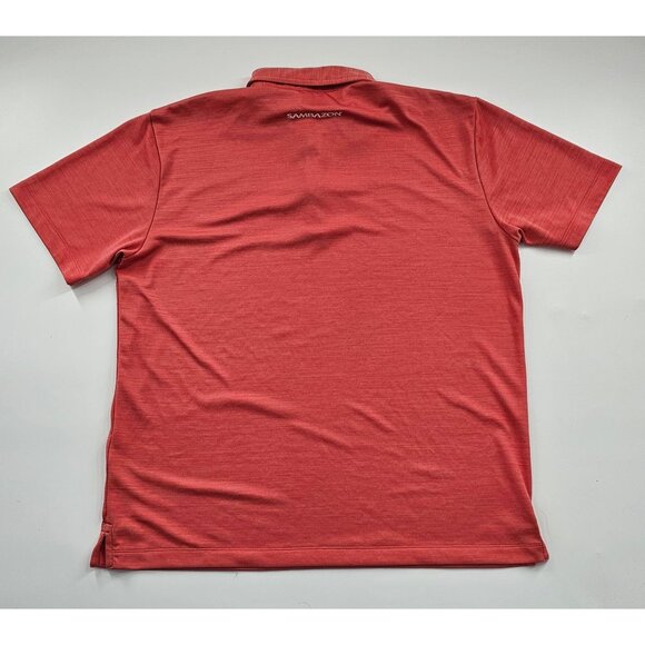 Patagonia Fish‎ Logo Polo Shirt Men's Large Short Sleeve Salmon/orange - Picture 3 of 10